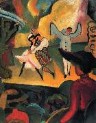 August Macke Russisches Ballett oil